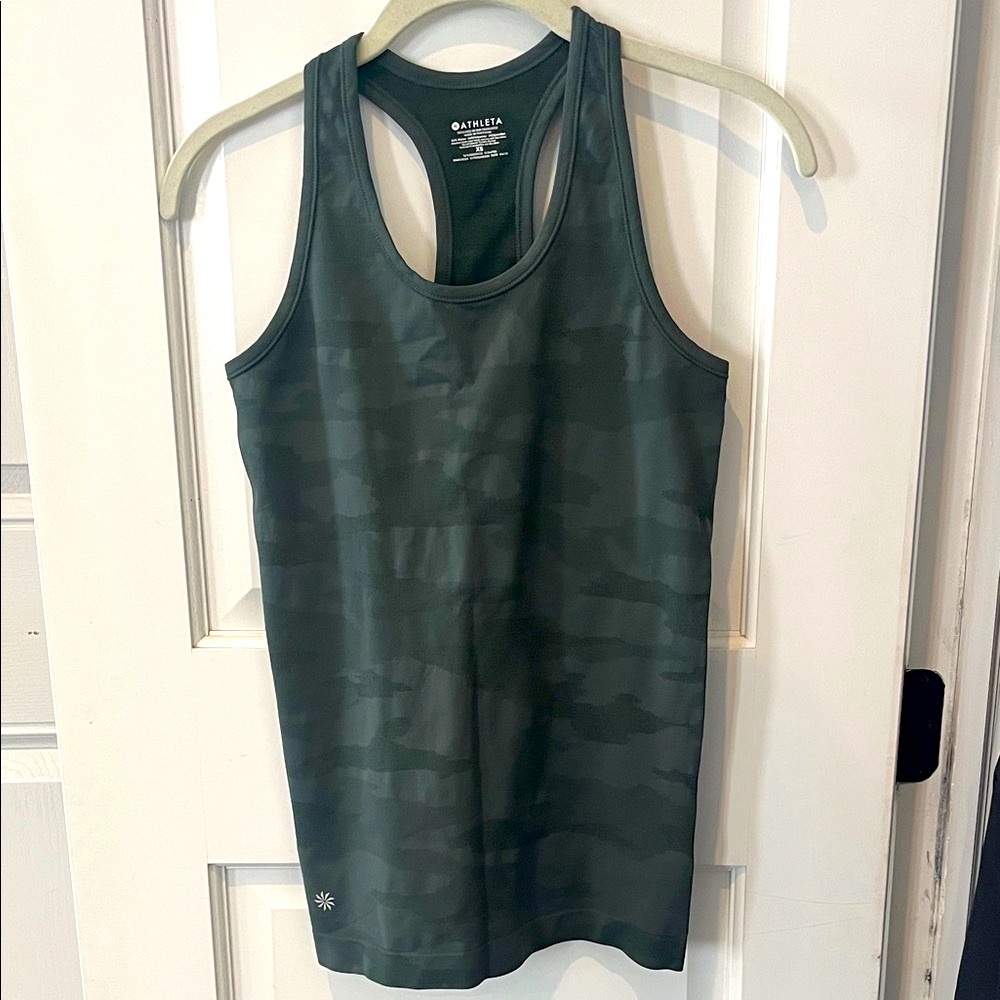Athleta Dark Green Camo Tank Top